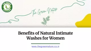 Benefits of Natural Intimate Washes for Women