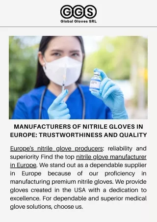 Manufacturers of nitrile gloves in Europe: trustworthiness and quality