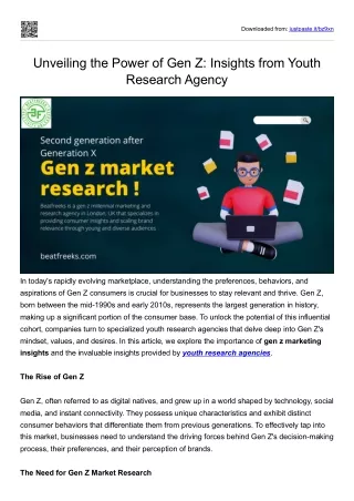 Unveiling the Power of Gen Z Insights from Youth Research Agency