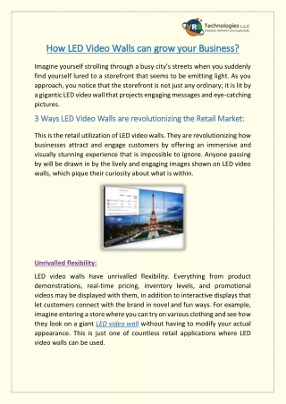 h how ow led v led video