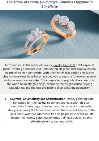Experience Timeless Elegance: Discover our Dainty Gold Rings PDF Guide!