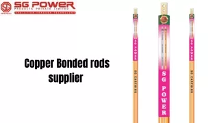 Copper Bonded Rods Supplier: Providing Reliable Grounding Solutions