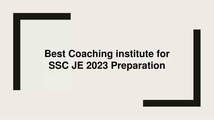 best coaching institute for ssc je 2023