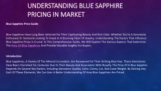 Understanding Blue Sapphire Pricing in Market