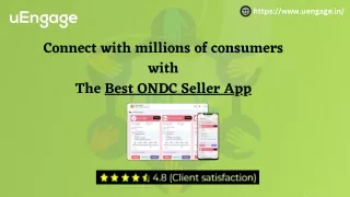 Connect with millions of consumers with the best ondc seller app - uEngage