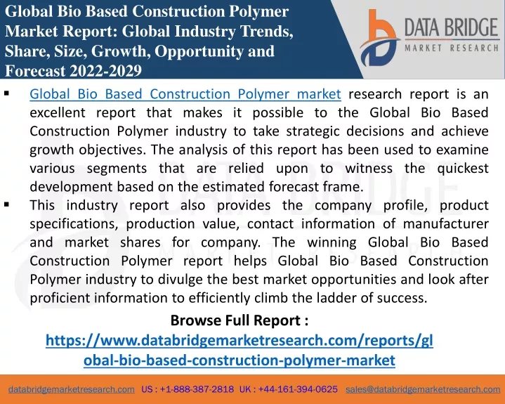 global bio based construction polymer market