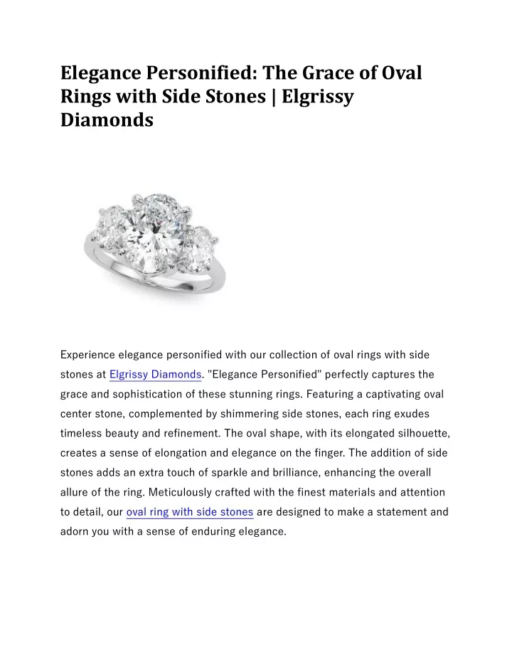 elegance personified the grace of oval rings with
