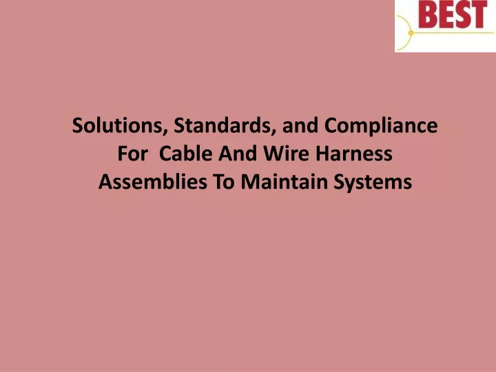 solutions standards and compliance for cable