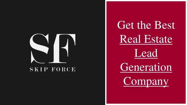 get the best real estate lead generation company