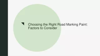 Choosing the Right Road Marking Paint