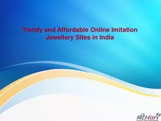 Trendy and Affordable Online Imitation Jewellery sites in India