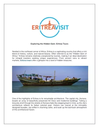 Visit Eritrea: Tour and Travel | Booking Agency - EritreaVisit