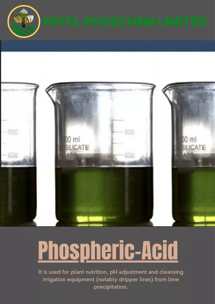 phospheric acid it is used for plant nutrition