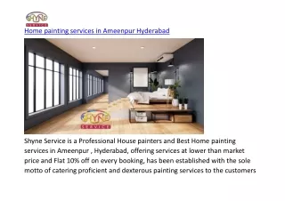 Home painting services in Ameenpur Hyderabad