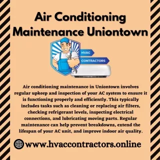 Air Conditioning Maintenance Uniontown