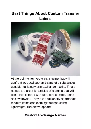best things about custom transfer labels
