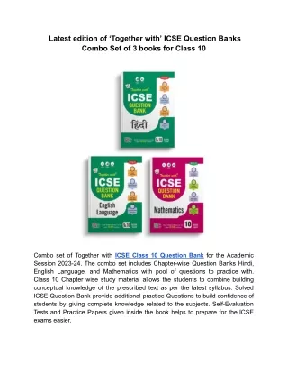 latest edition of together with icse question