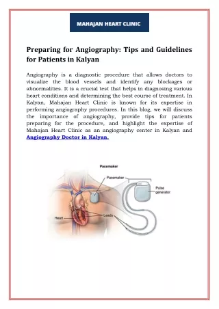 Preparing for Angiography Tips and Guidelines for Patients in Kalyan