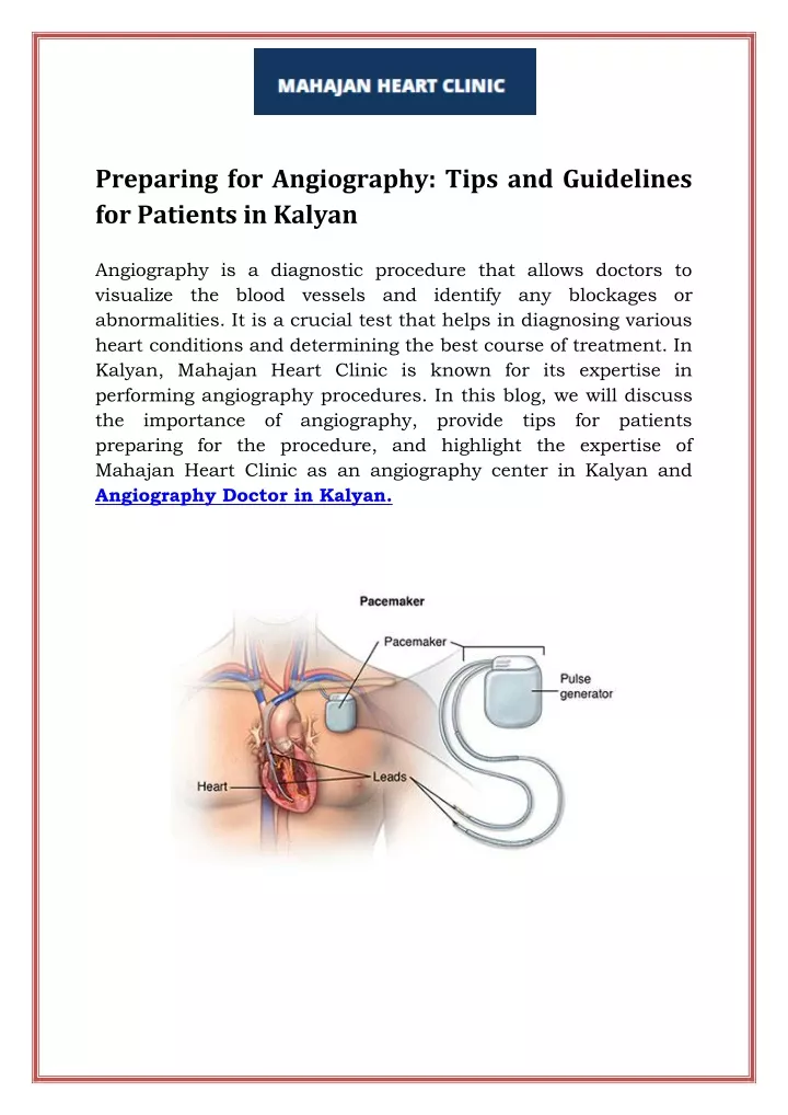 preparing for angiography tips and guidelines