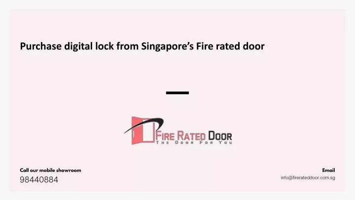 purchase digital lock from singapore s fire rated