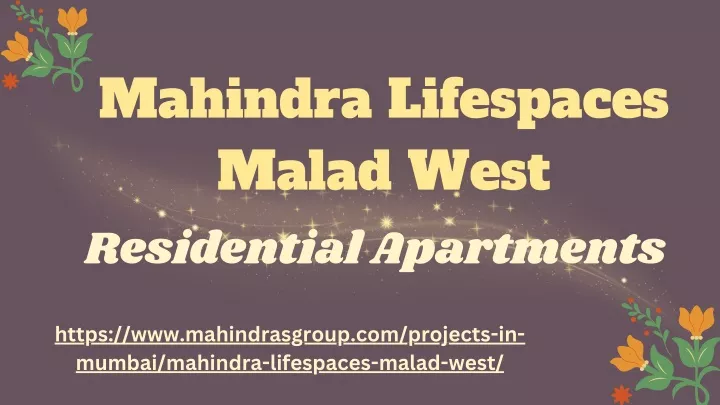mahindra lifespaces malad west residential