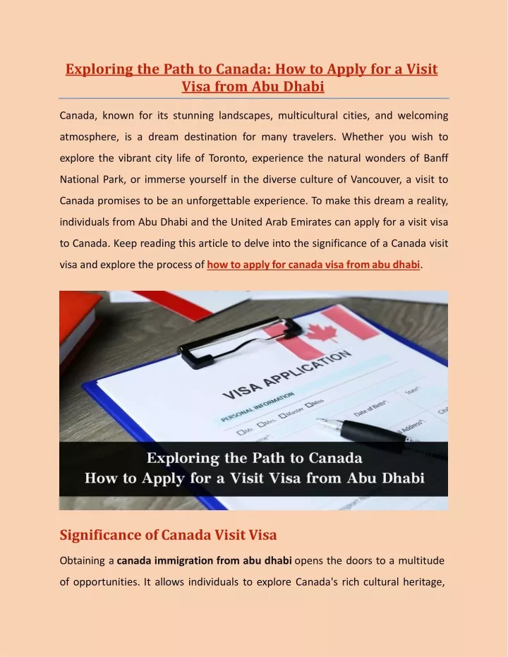 exploring the path to canada how to apply