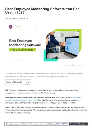 Best Employee Monitoring Software You Can Use in 2023