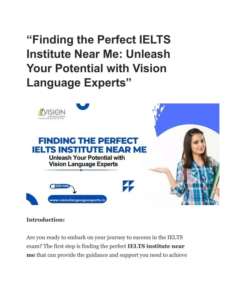finding the perfect ielts institute near