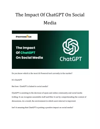 the impact of chatgpt on social