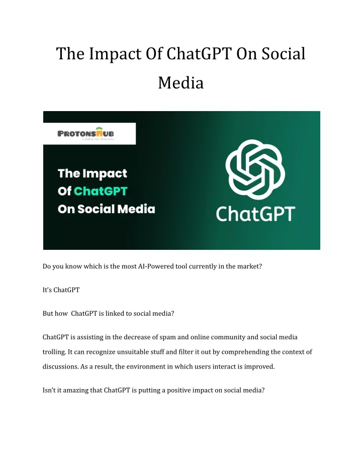 the impact of chatgpt on social