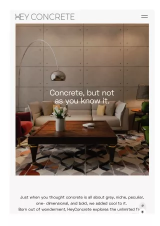 Hey Concrete | Concrete, but not as you know it