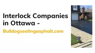 Interlock Companies in Ottawa - Bulldogsealingasphalt.com