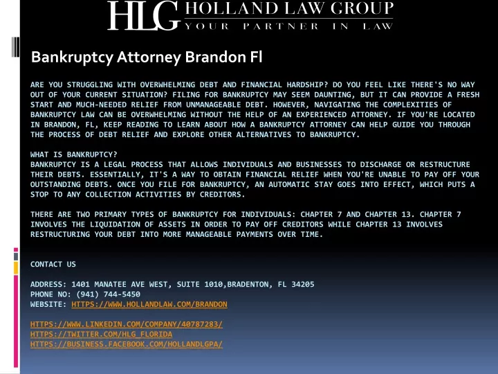 bankruptcy attorney brandon fl