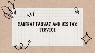 Sarfraz Fayyaz and his tax service