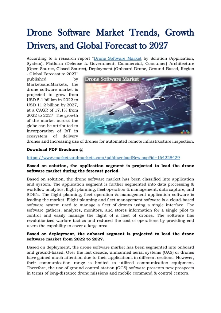 drone software market trends growth drone
