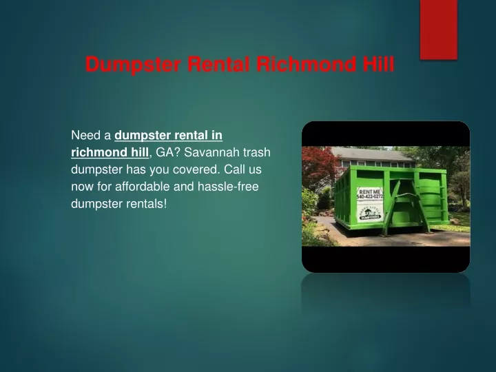 dumpster rental richmond hill