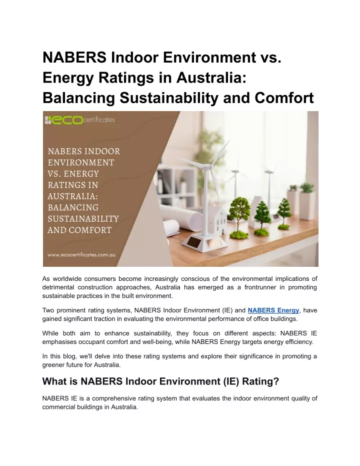 nabers indoor environment vs energy ratings