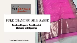 Pure Chanderi Silk Saree