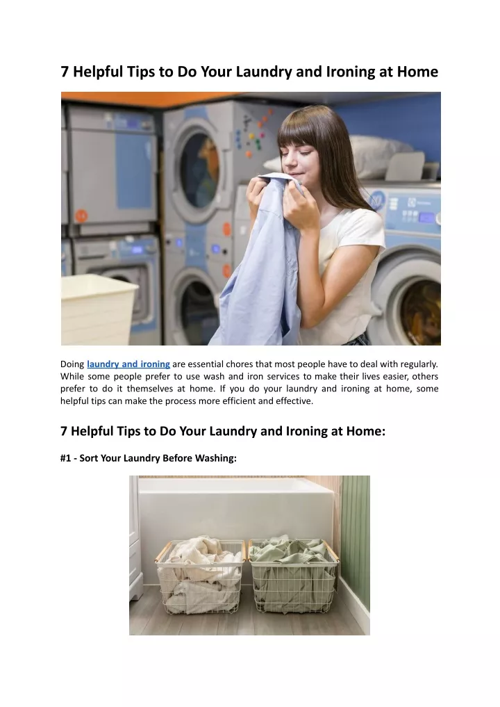 7 helpful tips to do your laundry and ironing
