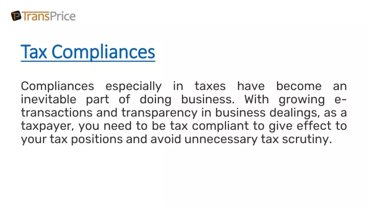 tax compliances