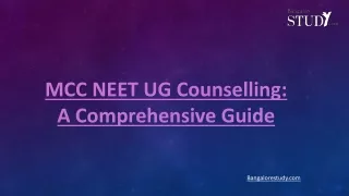 Exploring the MCC NEET UG Counselling Procedure