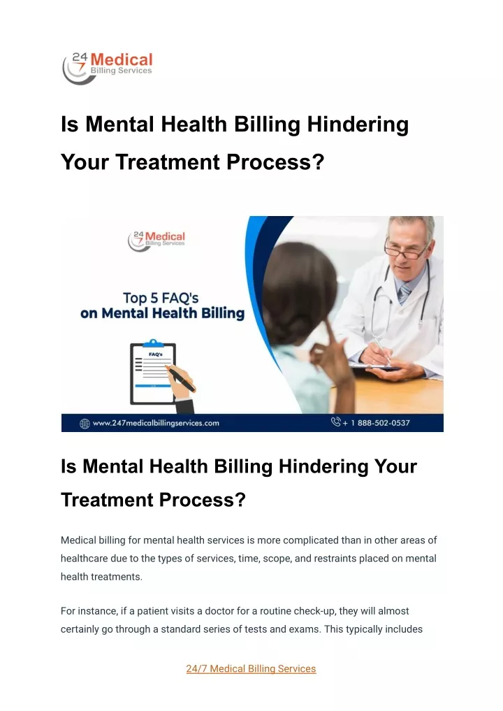 is mental health billing hindering