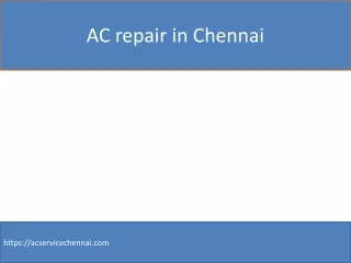 AC repair in Chennai