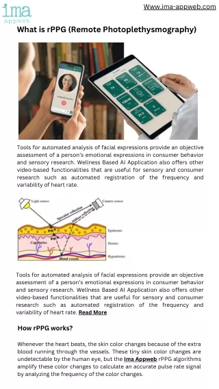 What is rPPG (Remote Photoplethysmography)