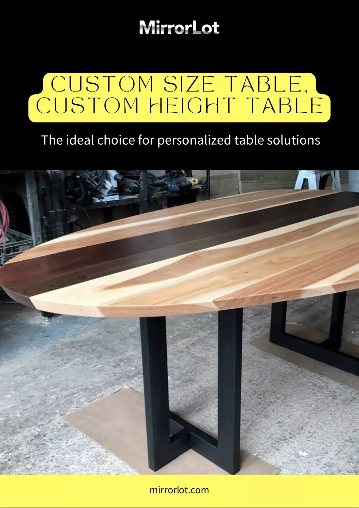 custom size table custom height table