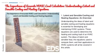 The Importance of Accurate HVAC Load Calculation_ Understanding Latent and Sensible Cooling and Heating Equations