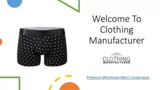 Wholesale Men's Underwear: Reliable Manufacturer