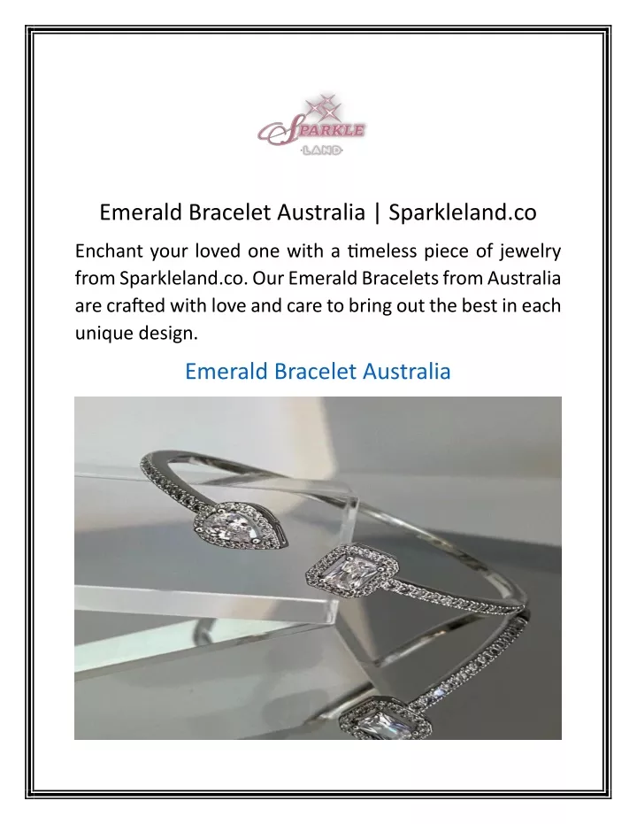 emerald bracelet australia sparkleland co