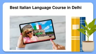 Best Italian Language Course in Delhi