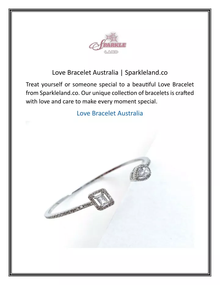 love bracelet australia sparkleland co